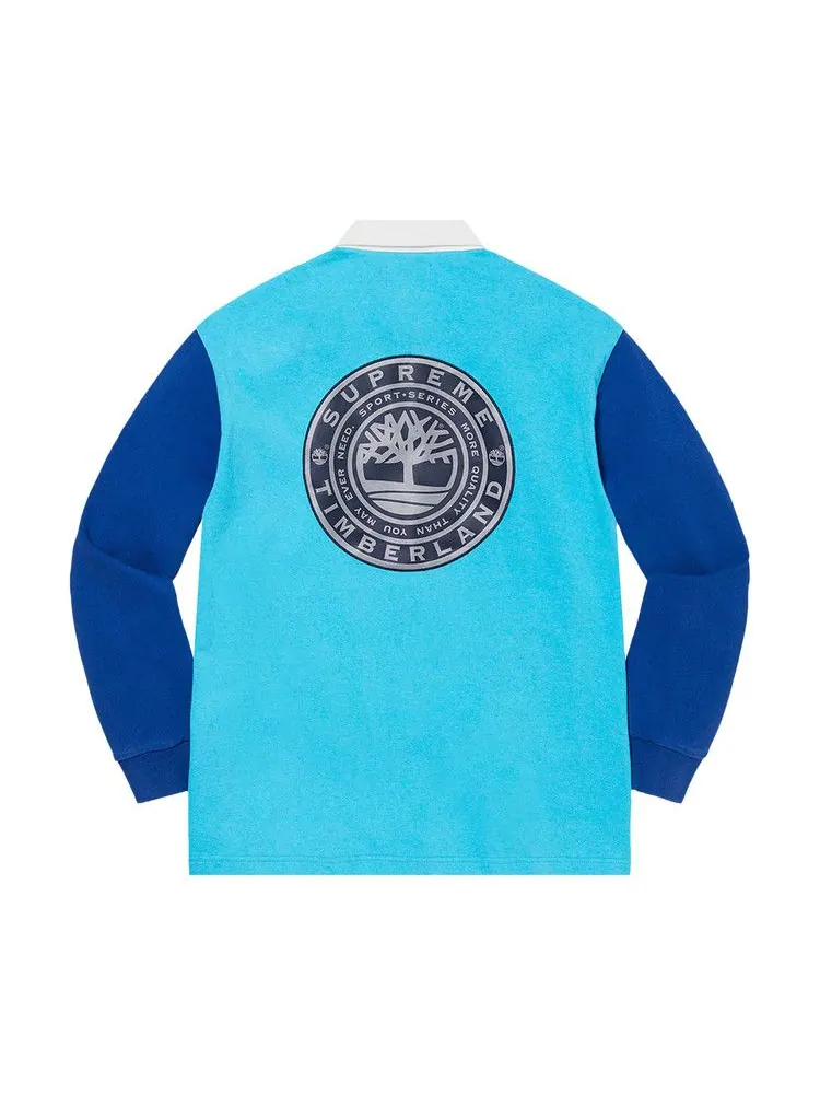 Поло Supreme x Timberland Rugby 'Bright Blue' — изображение 2 из 2, синий