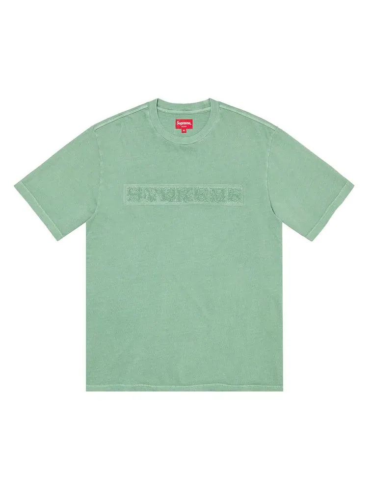 Топ Supreme Embossed Vines Short-Sleeve Top — изображение 1 из 1, шалфейный