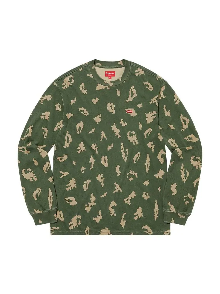 Футболка Supreme Small Box Long-Sleeve Tee Olive Russian Camo — изображение 1 из 1, оливковый