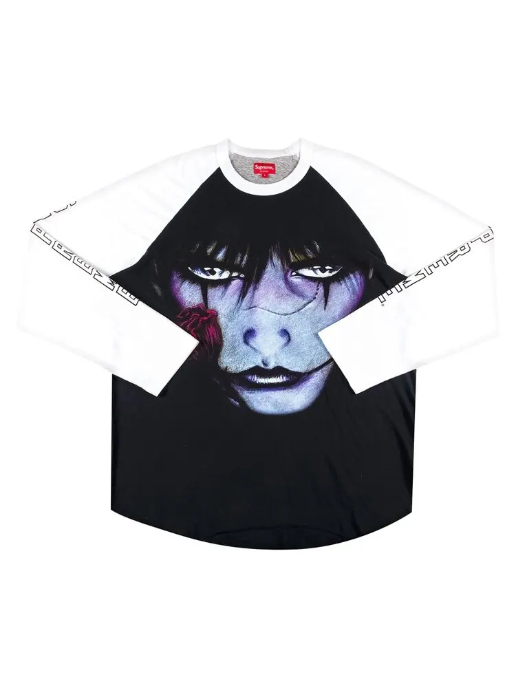 Лонгслив Supreme x The Crow Raglan Long-Sleeve Top 'White Eyes' — изображение 1 из 2, белый