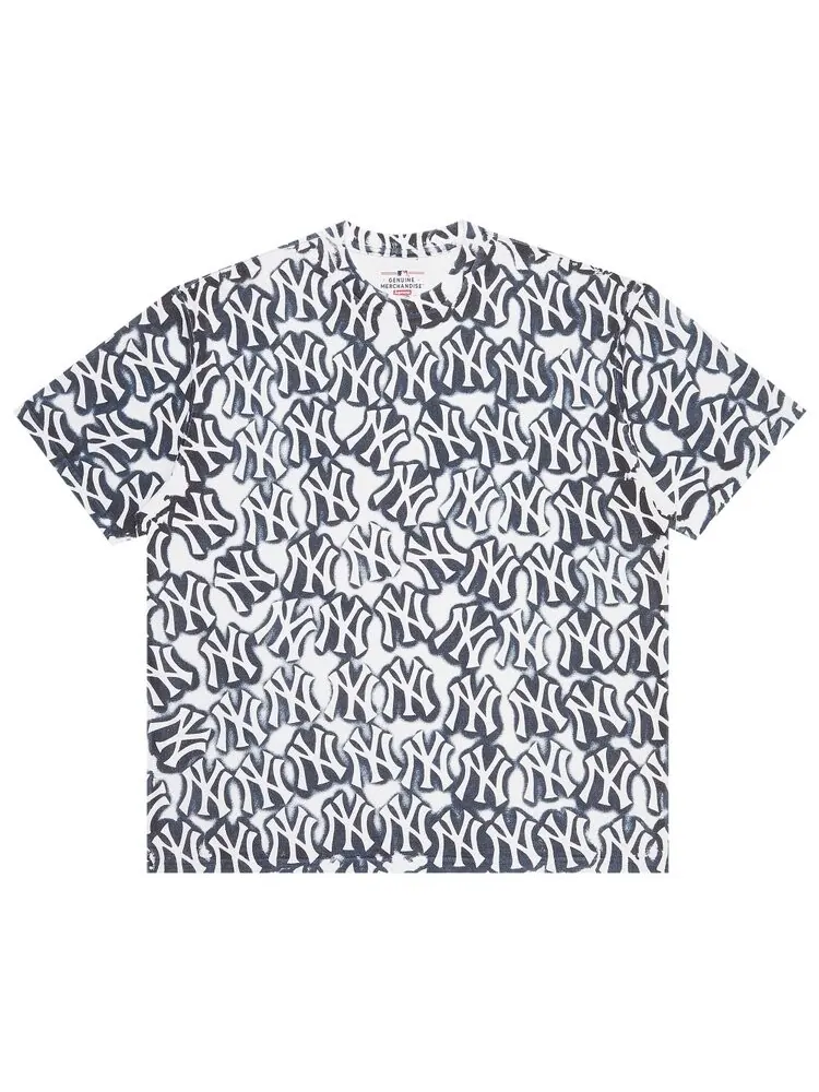 Футболка Supreme x New York Yankees Airbrush Short-Sleeve Top 'White' — изображение 1 из 3, белый
