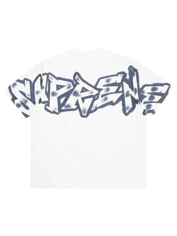Футболка Supreme x New York Yankees Airbrush Short-Sleeve Top 'White' — изображение 2 из 3, белый