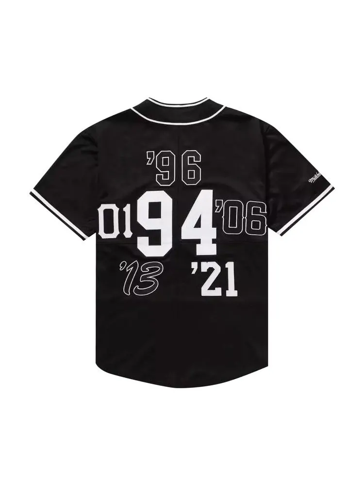 Джерси Supreme x Mitchell & Ness Patchwork Baseball Jersey 'Black' — изображение 2 из 2, черный