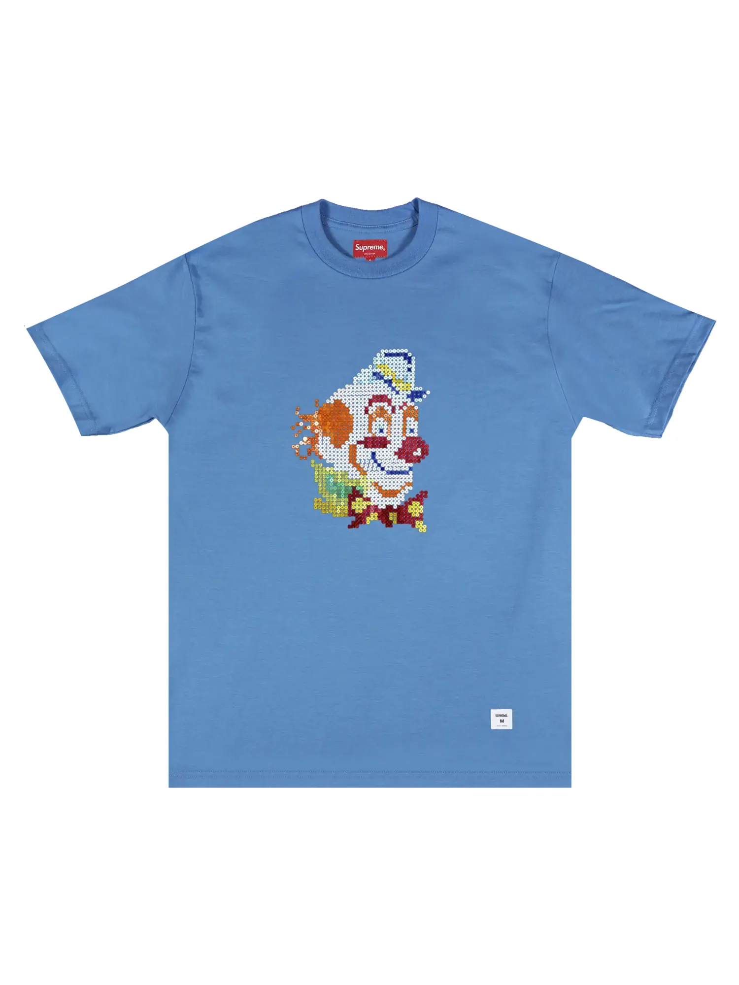 Топ с короткими рукавами и пайетками Supreme Clown — изображение 1 из 1, голубой