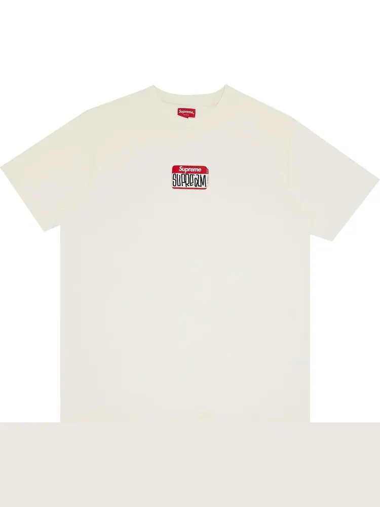 Футболка Supreme Gonz Nametag Short-Sleeve Top 'Natural' — изображение 1 из 3, бежевый