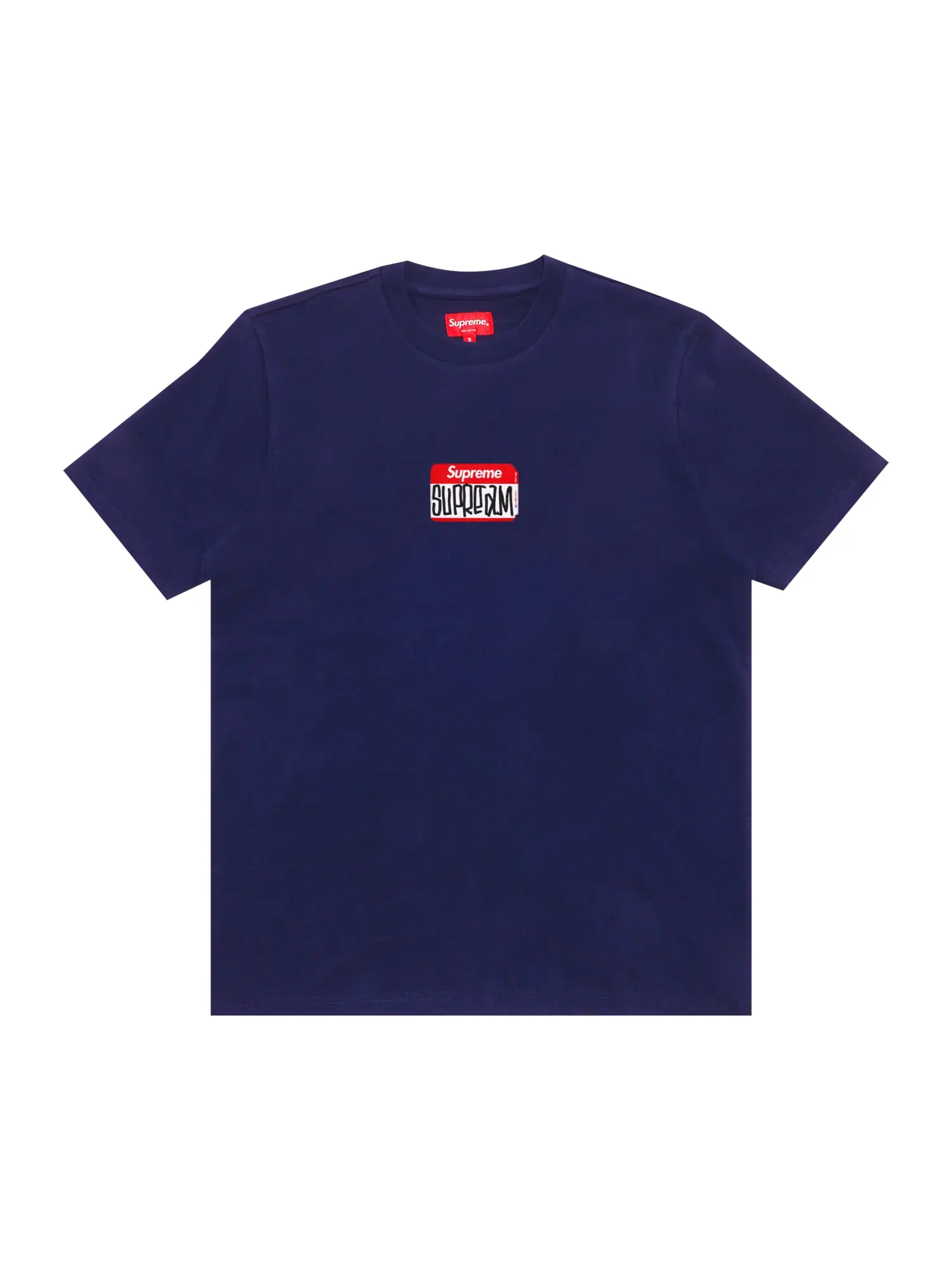 Топ с короткими рукавами Supreme Gonz Nametag — изображение 1 из 1, темно-синий