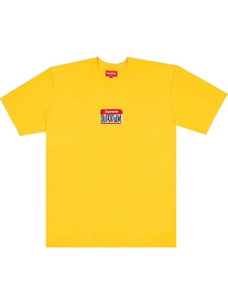 Футболка Supreme Gonz Nametag Short-Sleeve Top 'Yellow' — изображение 1 из 1, желтый