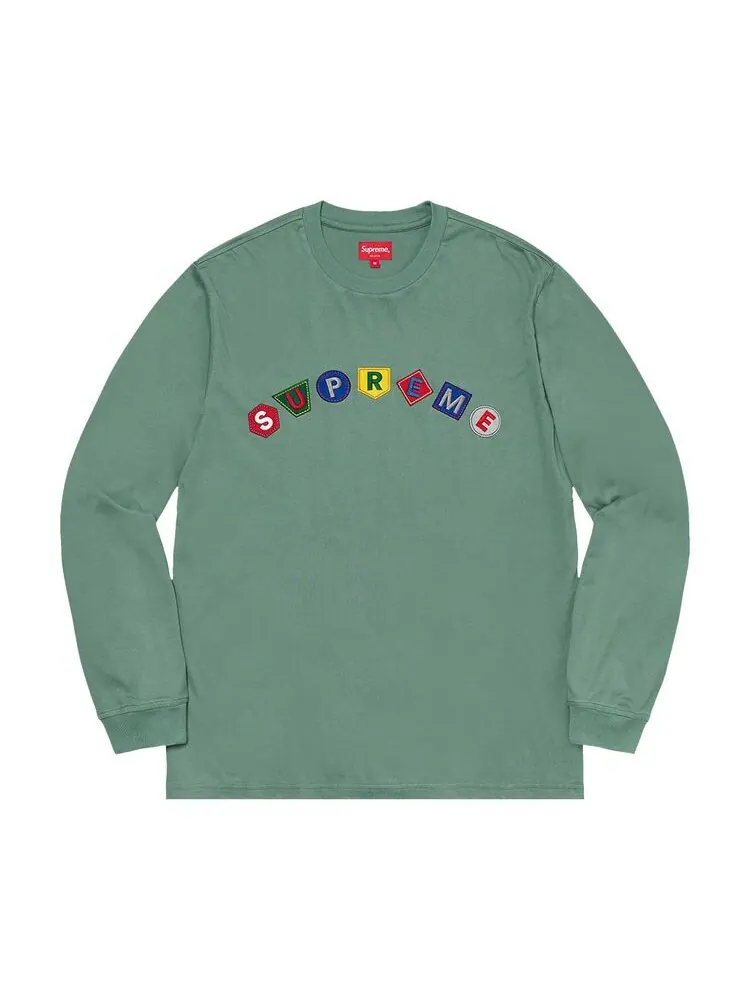 Топ Supreme Geo Arc Long-Sleeve Top Slate Green — изображение 1 из 1, зеленый