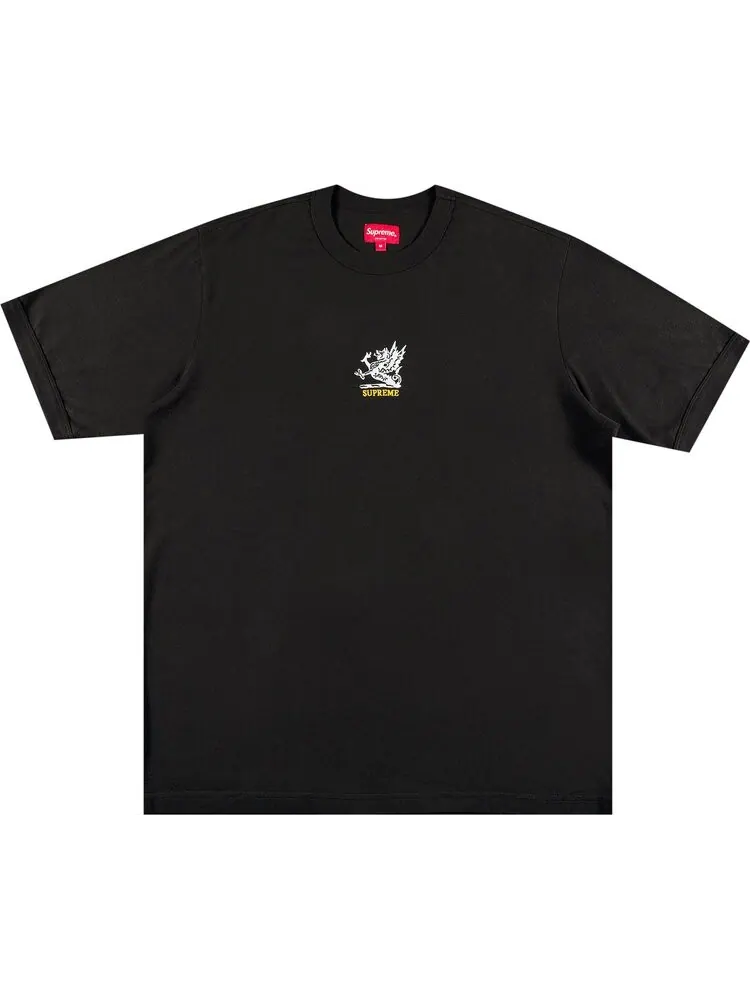 Футболка Supreme Dragon Ringer Tee 'Black' — изображение 1 из 2, черный