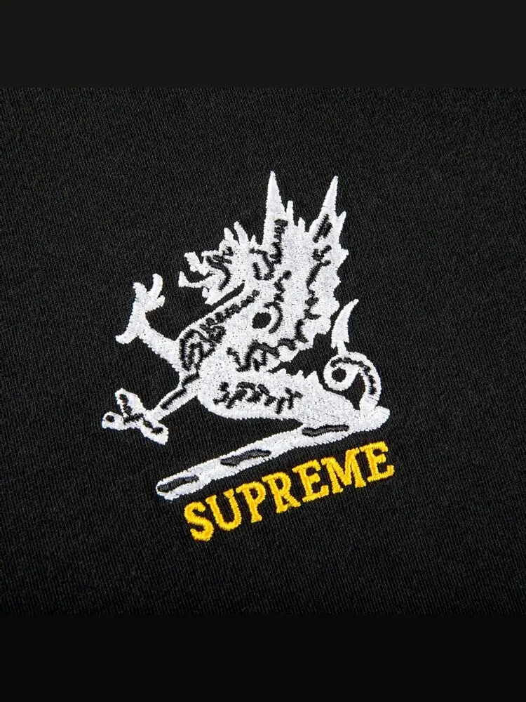 Футболка Supreme Dragon Ringer Tee 'Black' — изображение 2 из 2, черный