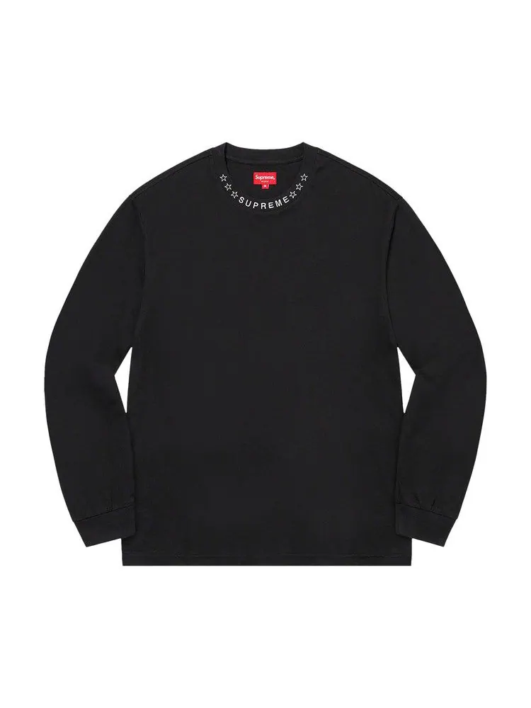 Топ Supreme Stars Collar Long-Sleeve Top — изображение 1 из 1, черный