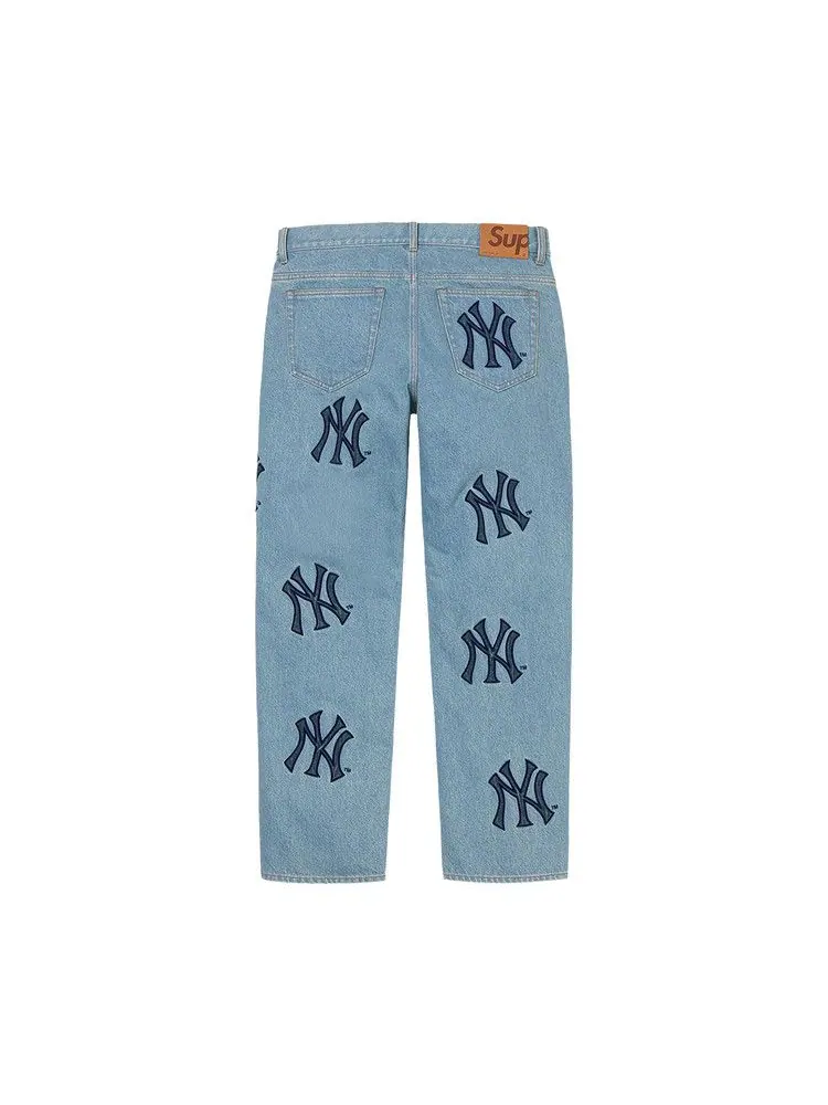 Джинсы Supreme x New York Yankees Regular Jean — изображение 2 из 2, синий