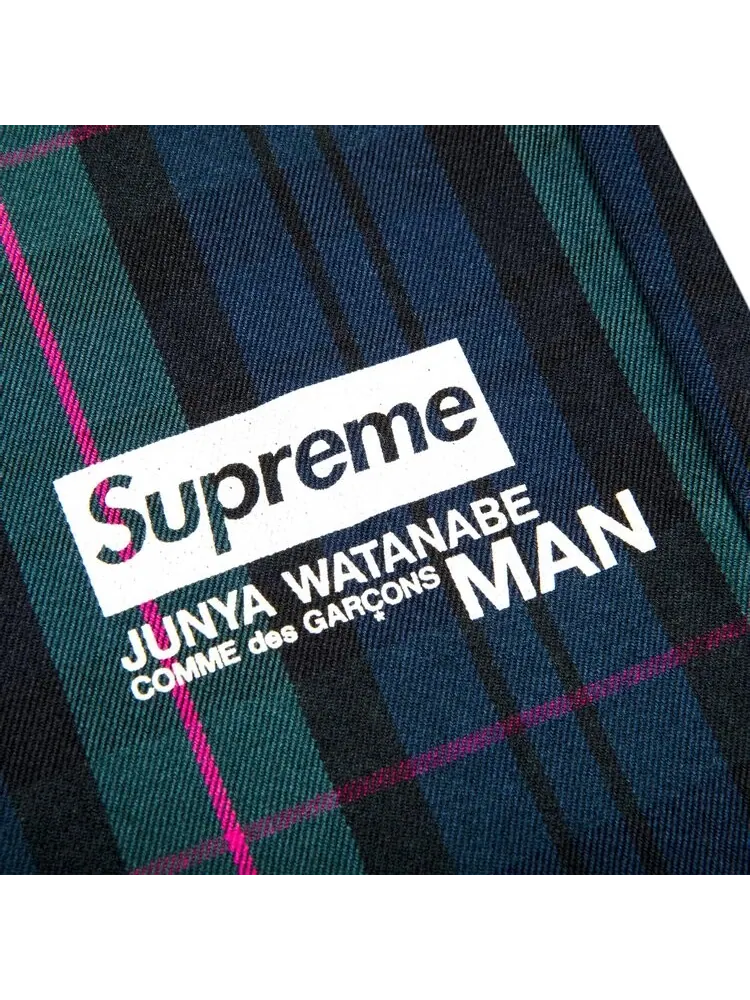 Брюки Supreme x Junya Watanabe x Comme des Garçons MAN Printed Work Pant Navy Plaid — 3