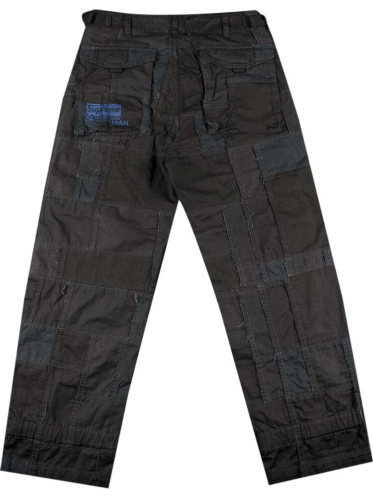 Брюки Supreme x Junya Watanabe x Comme des Garçons MAN Patchwork Cargo Pant 'Black' — изображение 2 из 3, черный