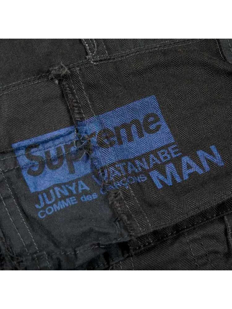 Брюки Supreme x Junya Watanabe x Comme des Garçons MAN Patchwork Cargo Pant 'Black' — изображение 3 из 3, черный