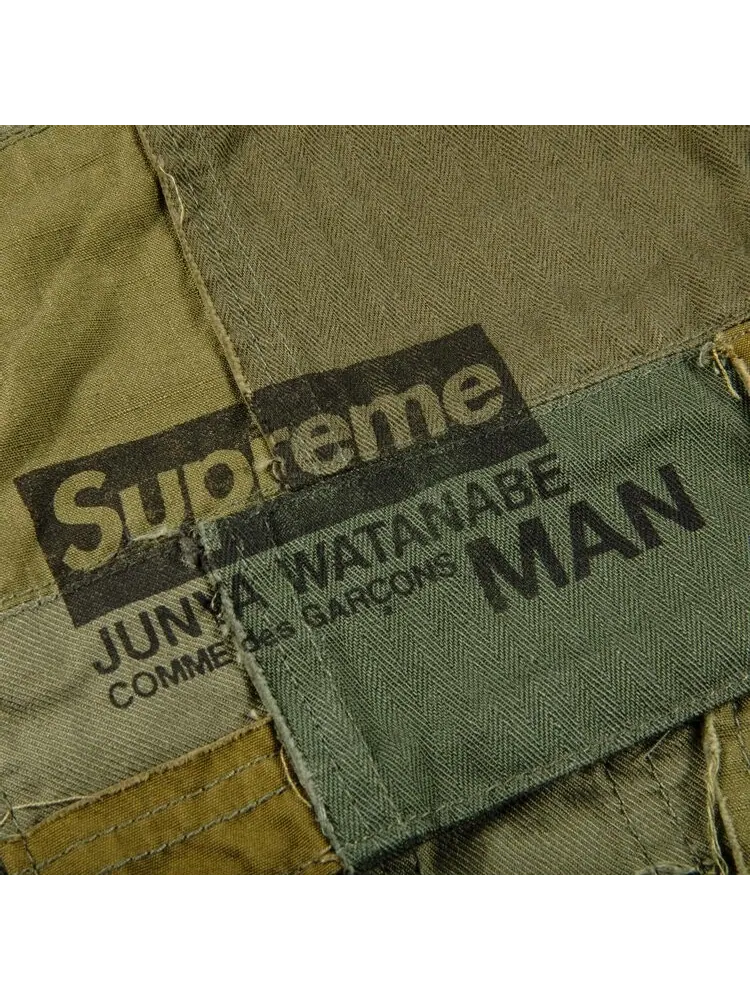 Брюки Supreme x Junya Watanabe x Comme des Garçons MAN Patchwork Cargo Pant Olive — изображение 3 из 3, зеленый