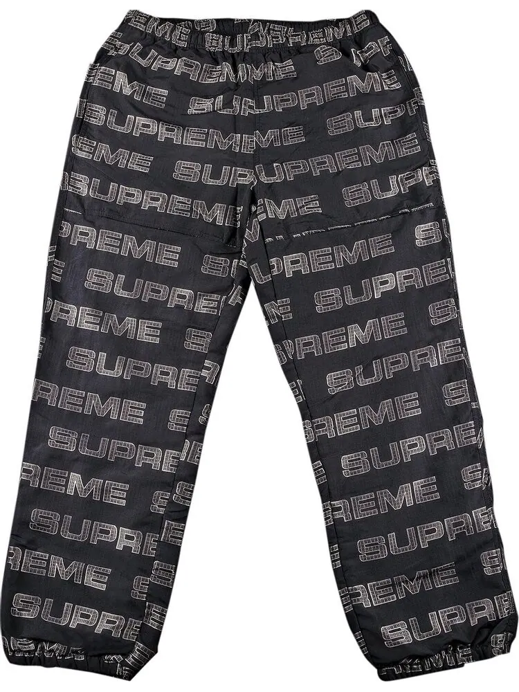 Брюки Supreme Logo Ripstop Track Pant 'Black' — изображение 1 из 3, черный
