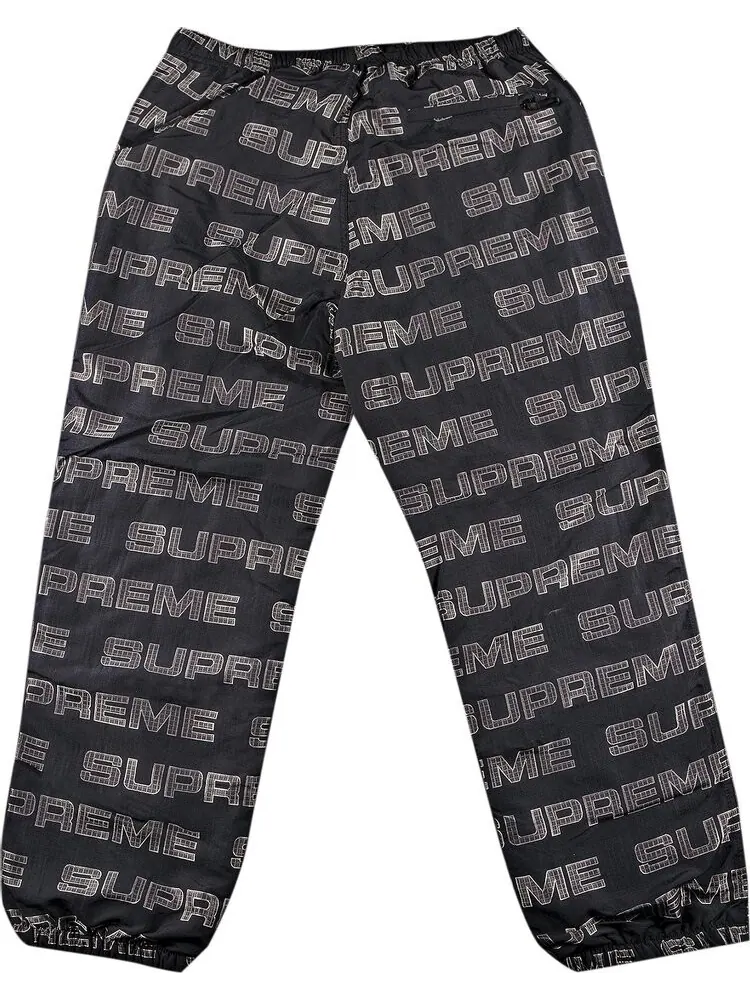 Брюки Supreme Logo Ripstop Track Pant 'Black' — изображение 2 из 3, черный
