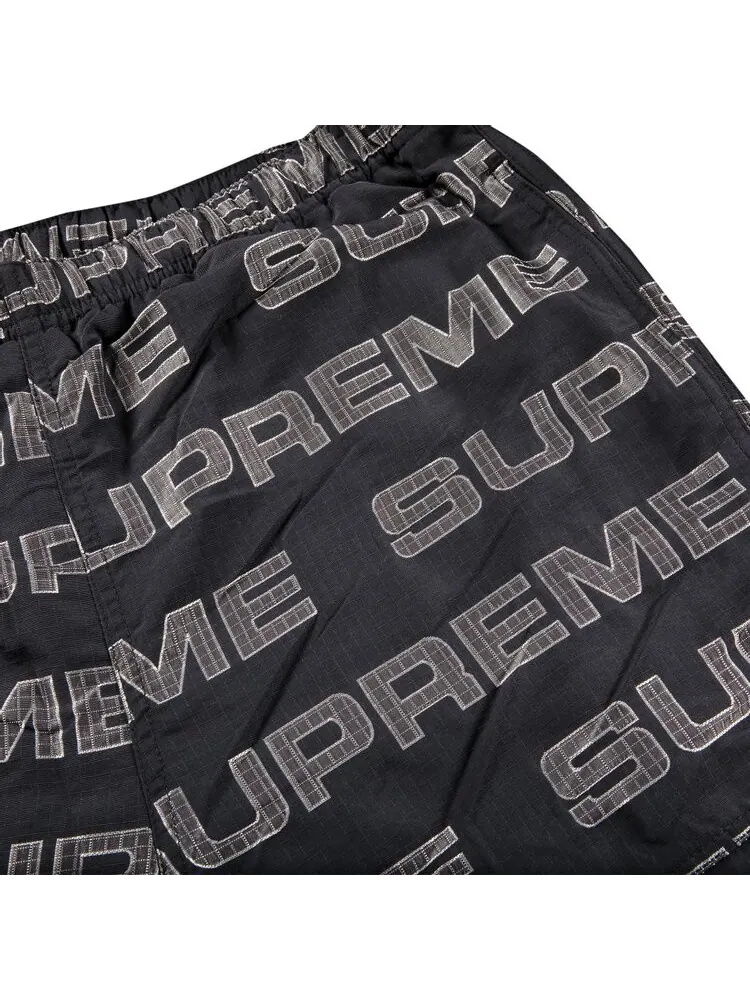 Брюки Supreme Logo Ripstop Track Pant 'Black' — изображение 3 из 3, черный