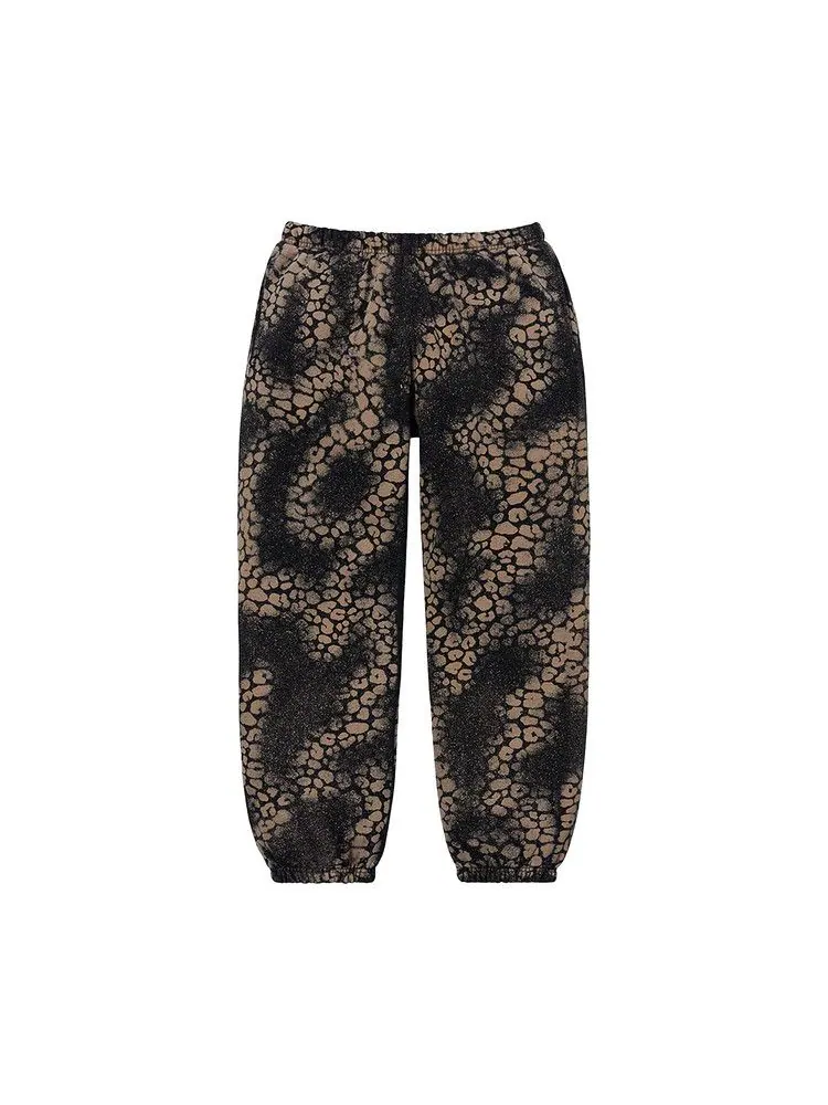 Спортивные брюки Supreme Bleached Leopard Sweatpant — изображение 1 из 2, черный