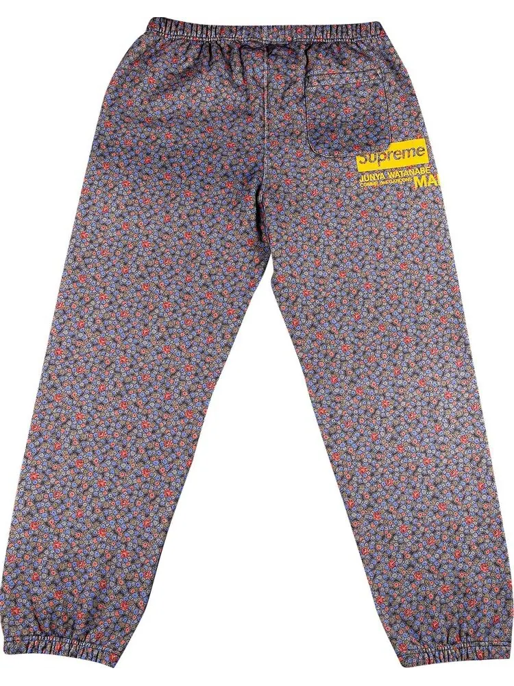 Спортивные брюки Supreme x Junya Watanabe x Comme des Garçons MAN Sweatpant 'Black Flowers' — изображение 2 из 3, мульти