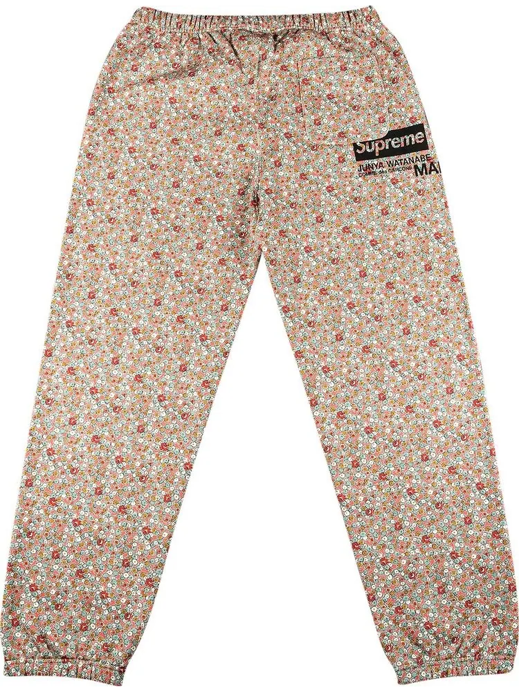 Спортивные брюки Supreme x Junya Watanabe x Comme des Garçons MAN Sweatpant 'Pink Flowers' — изображение 2 из 3, мульти