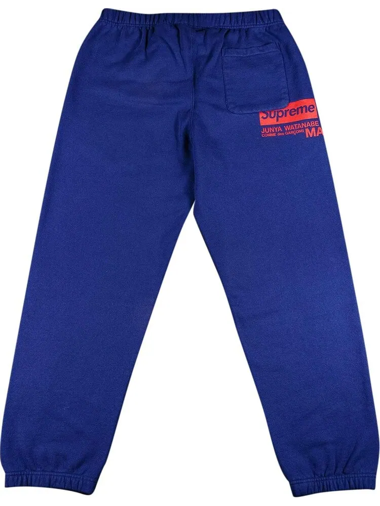 Спортивные брюки Supreme x Junya Watanabe x Comme des Garçons MAN Sweatpant Royal — изображение 2 из 3, синий