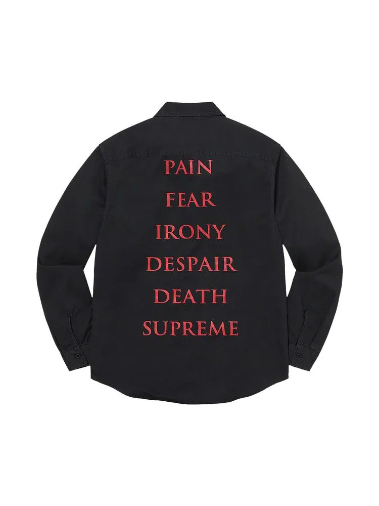 Рубашка Supreme x The Crow Work Shirt — изображение 2 из 2, черный