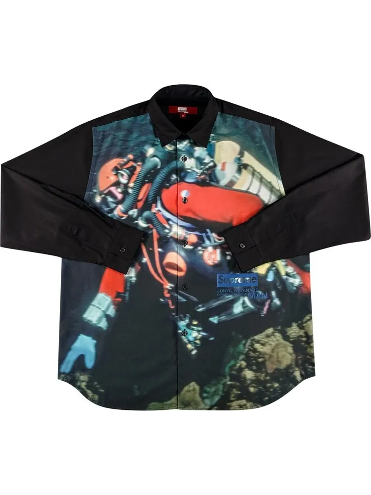 Рубашка Supreme x Junya Watanabe x Comme des Garçons MAN Nature Shirt 'Black' — изображение 1 из 3, черный