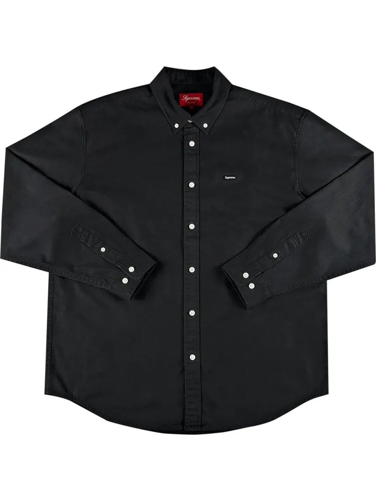 Рубашка Supreme Small Box Twill Shirt 'Black' — изображение 1 из 2, черный