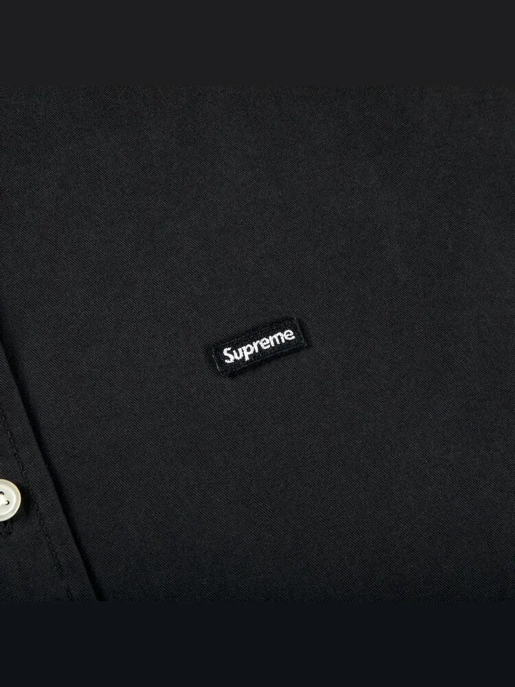 Рубашка Supreme Small Box Twill Shirt 'Black' — изображение 2 из 2, черный