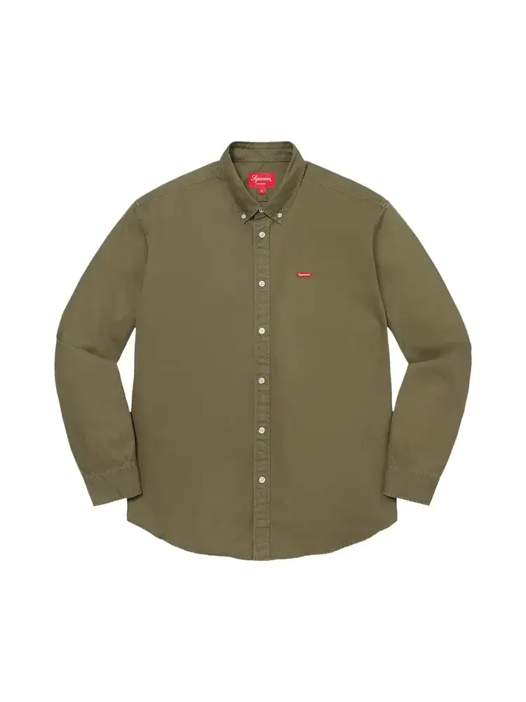 Рубашка Supreme Small Box Twill Shirt — изображение 1 из 1, зеленый