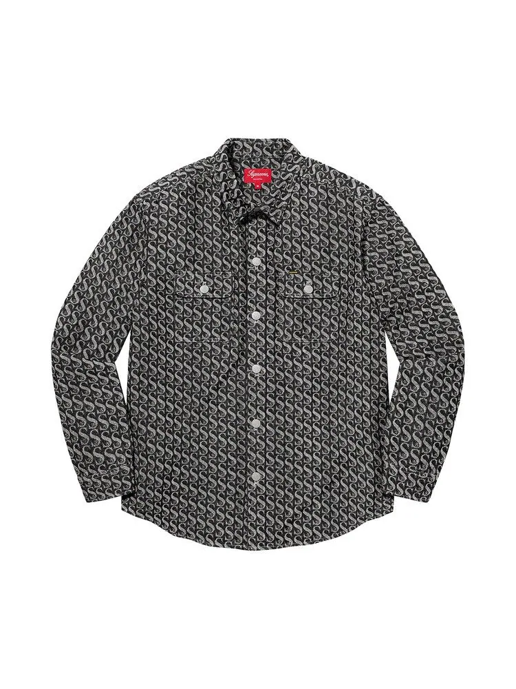 Рубашка Supreme Monogram Denim Shirt — изображение 1 из 1, черный