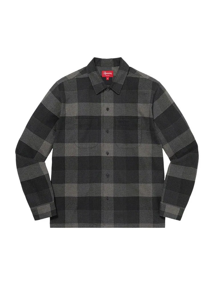 Рубашка Supreme Plaid Flannel Shirt — изображение 1 из 1, черный