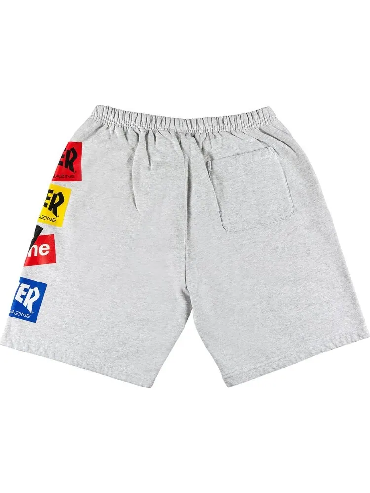 Спортивные шорты Supreme x Thrasher Multi Logo Sweatshort Ash Grey — изображение 2 из 2, серый
