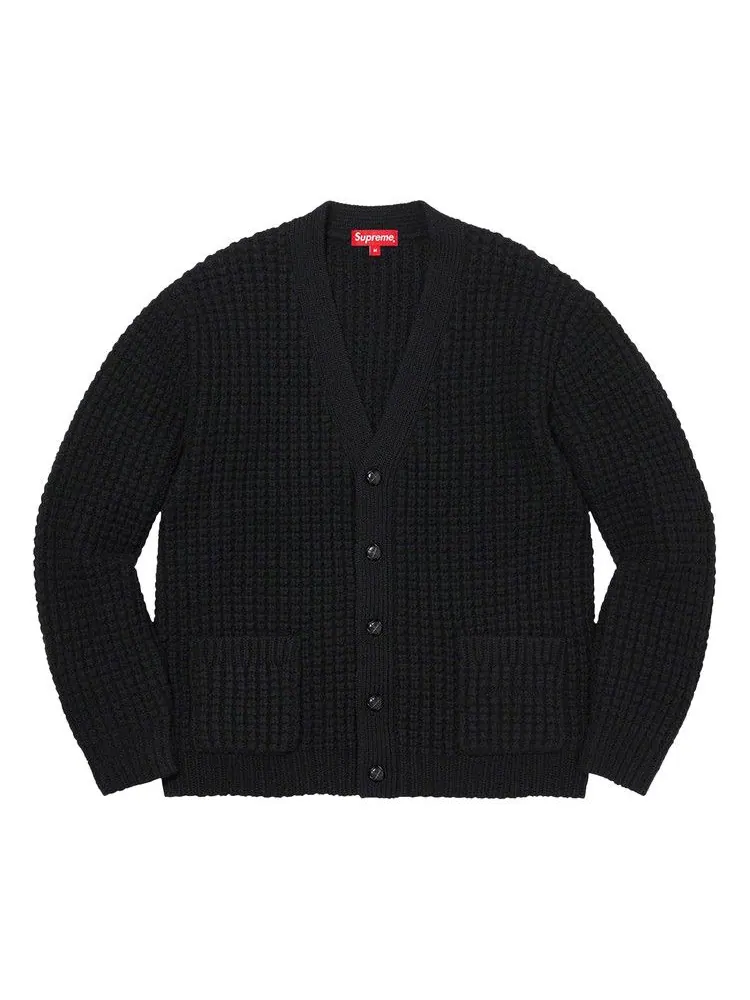 Кардиган Supreme Waffle Knit Cardigan — изображение 1 из 1, черный