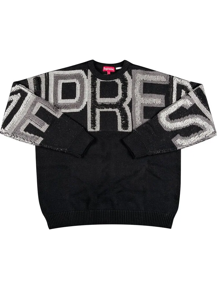 Свитер Supreme Chenille Logo Sweater 'Black' — изображение 1 из 2, черный
