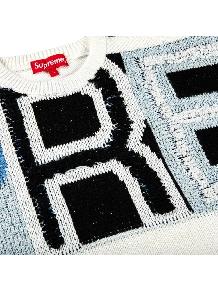 Свитер Supreme Chenille Logo Sweater 'White' — изображение 2 из 2, белый