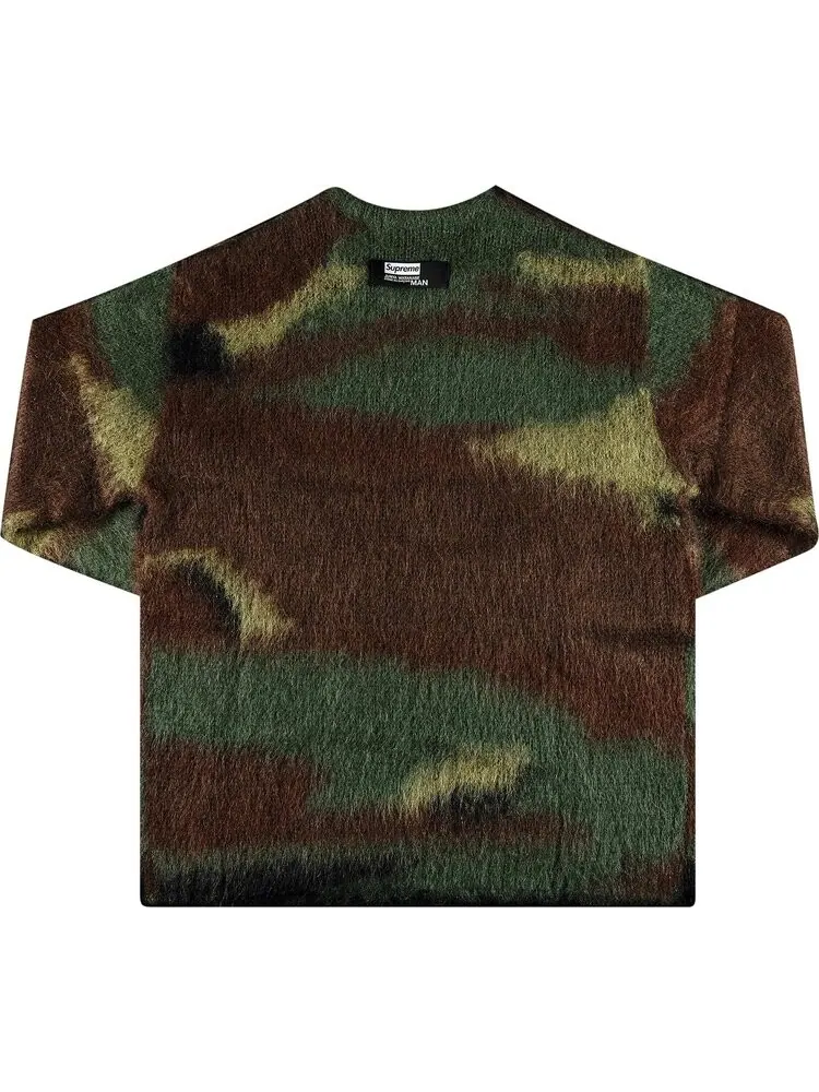 Свитер Supreme x Junya Watanabe x Comme des Garçons MAN Brushed Camo Sweater 'Olive' — изображение 2 из 3, зеленый