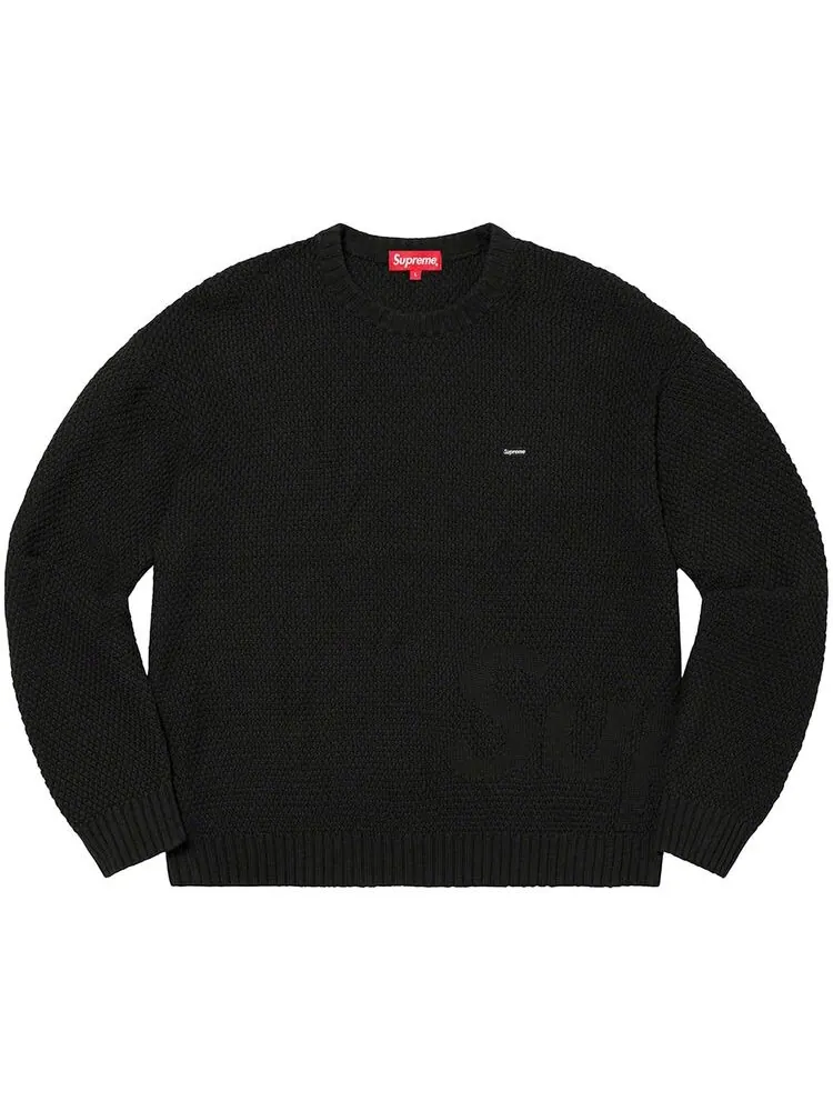 Свитер Supreme Worn Brushed Sweater Black — изображение 1 из 1, черный