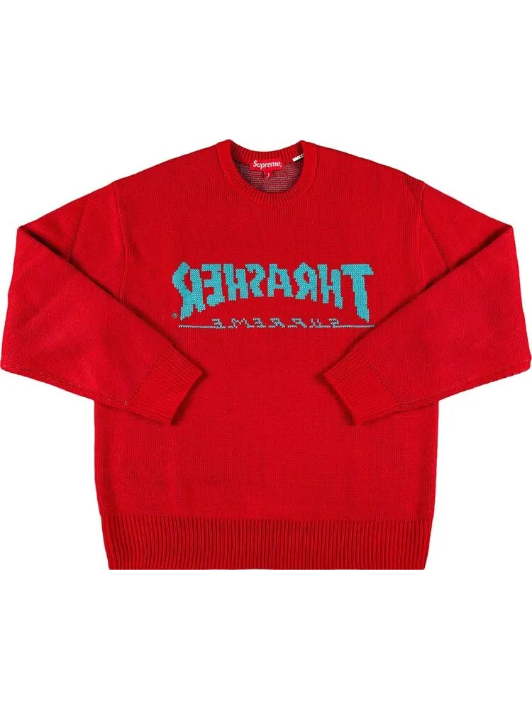 Свитер Supreme x Thrasher Sweater 'Red' — изображение 1 из 2, красный