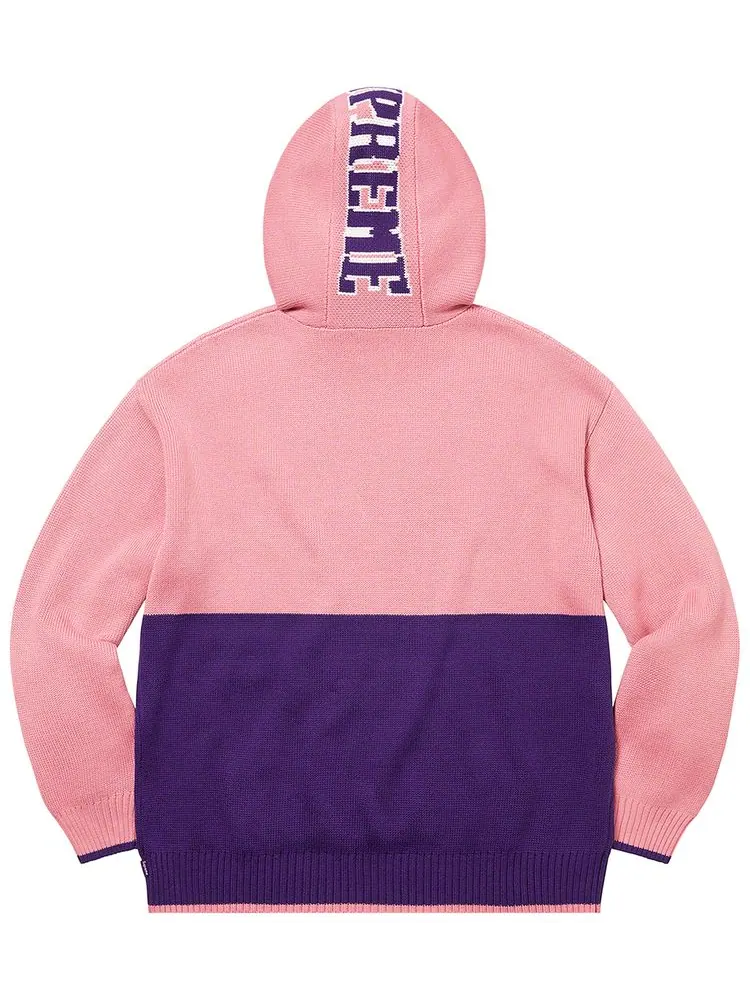 Свитер Supreme 2-Tone Hooded Sweater 'Pink' — изображение 2 из 2, розовый