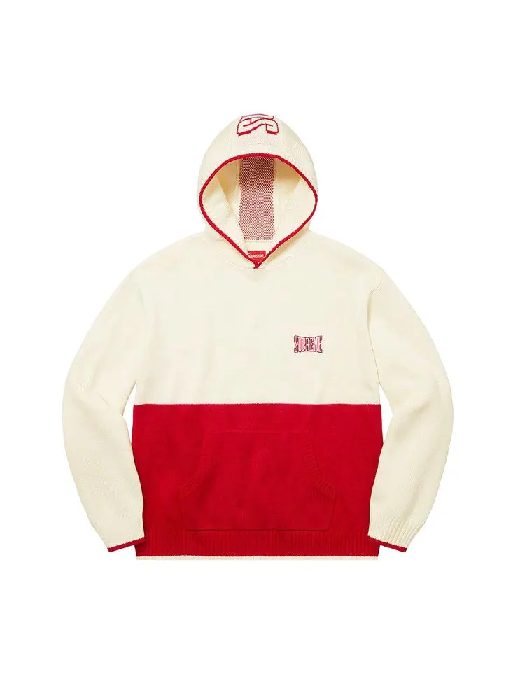 Свитер Supreme 2-Tone Hooded Sweater — изображение 1 из 2, белый