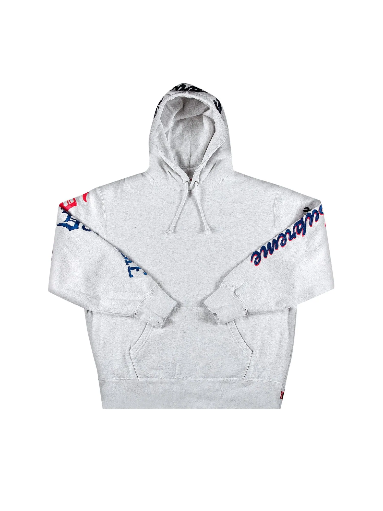 Толстовка с капюшоном Supreme с мульти-логотипом — изображение 1 из 3, серый