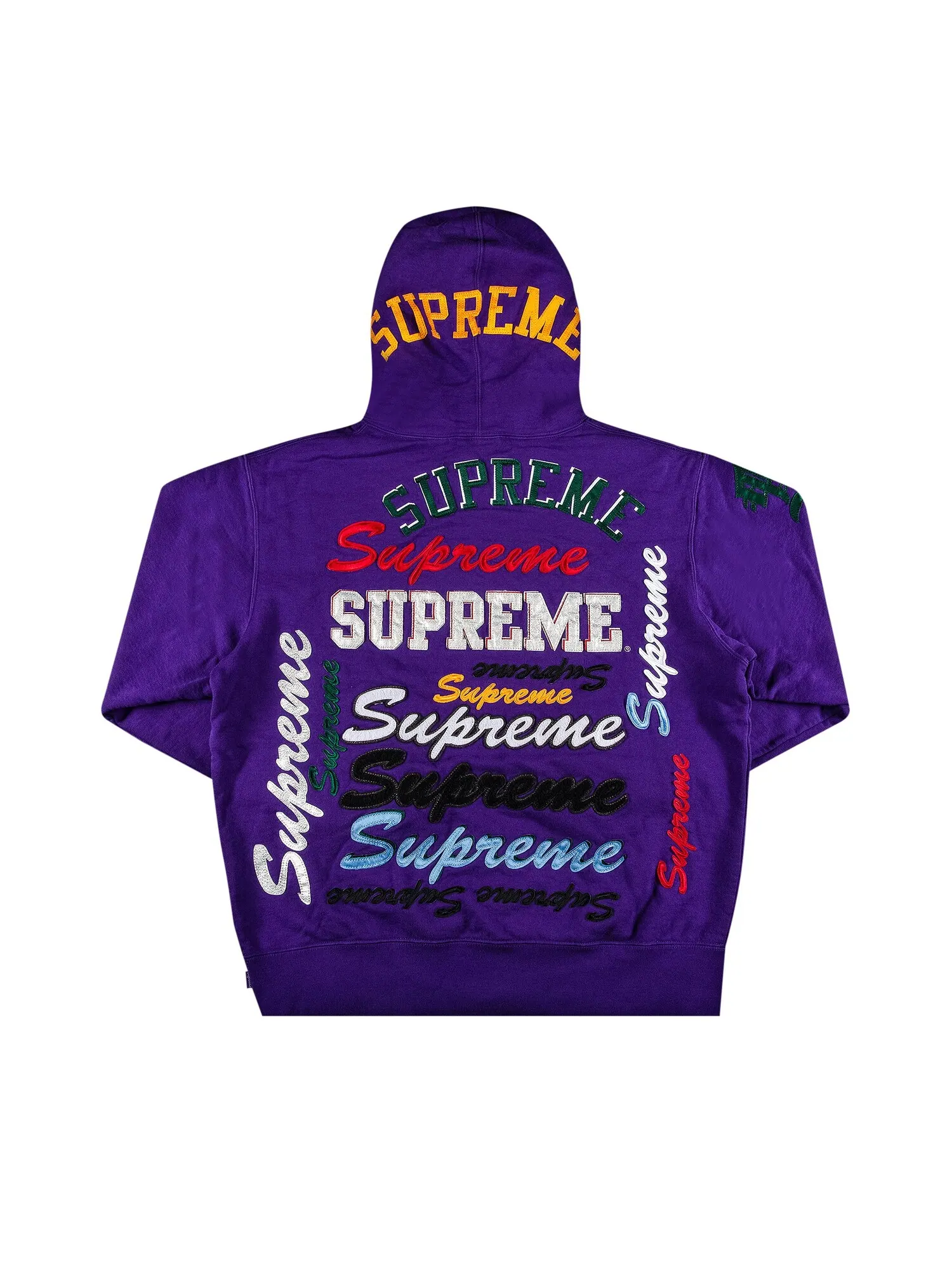Толстовка с капюшоном Supreme с мульти-логотипом — изображение 2 из 3, фиолетовый