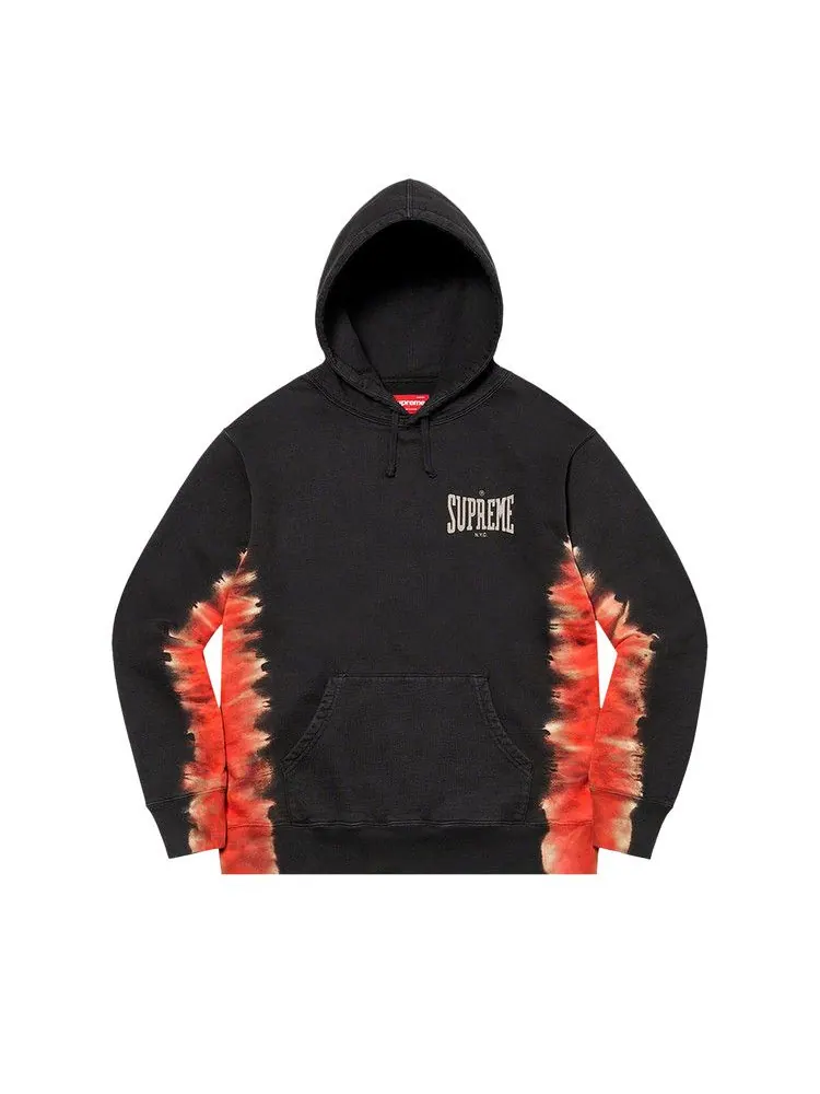 Толстовка Supreme Bleached Hooded Sweatshirt — изображение 1 из 1, черный