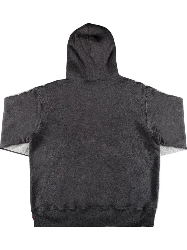 Толстовка Supreme S Logo Split Hooded Sweatshirt 'Heather Grey' — изображение 2 из 3, серый