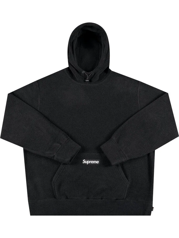 Толстовка Supreme Polartec Hooded Sweatshirt 'Black' — изображение 1 из 2, черный