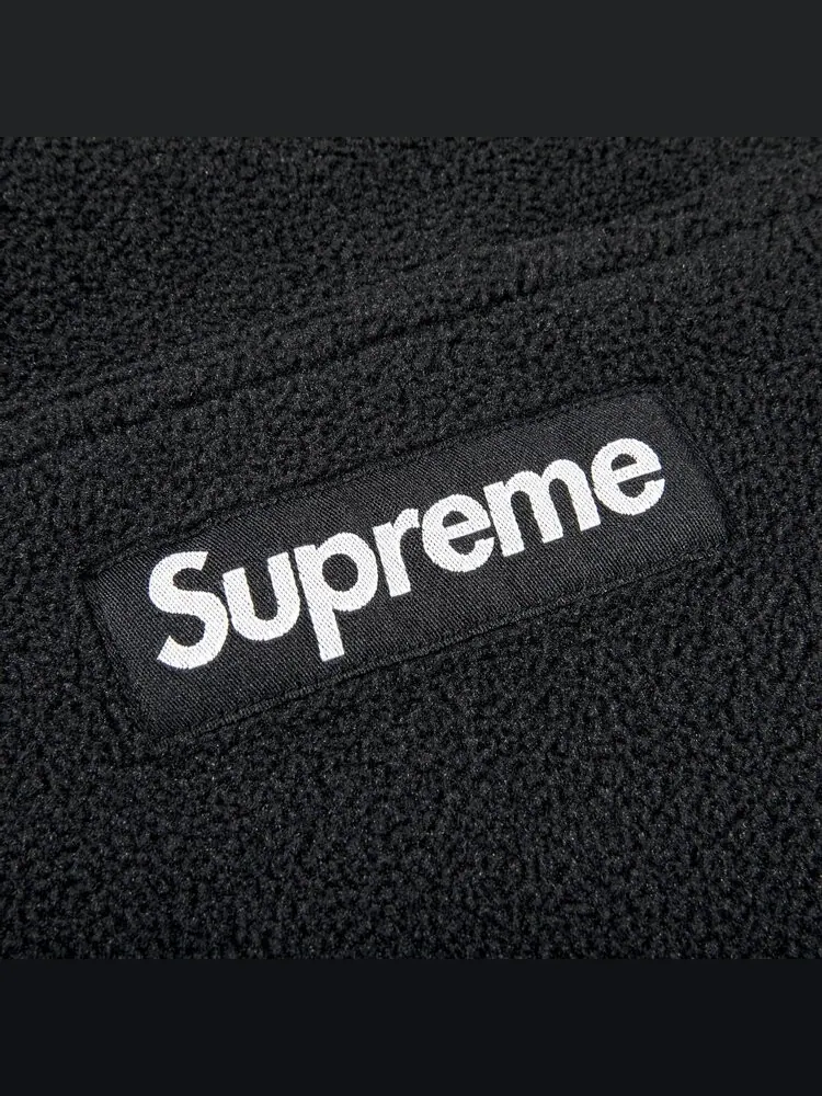 Толстовка Supreme Polartec Hooded Sweatshirt 'Black' — изображение 2 из 2, черный