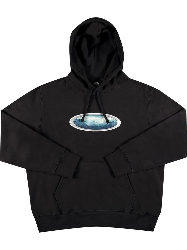 Толстовка Supreme x The North Face Lenticular Mountains Hooded Sweatshirt 'Black' — изображение 1 из 2, черный